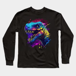 Terrible Rainbow T-Rex Long Sleeve T-Shirt